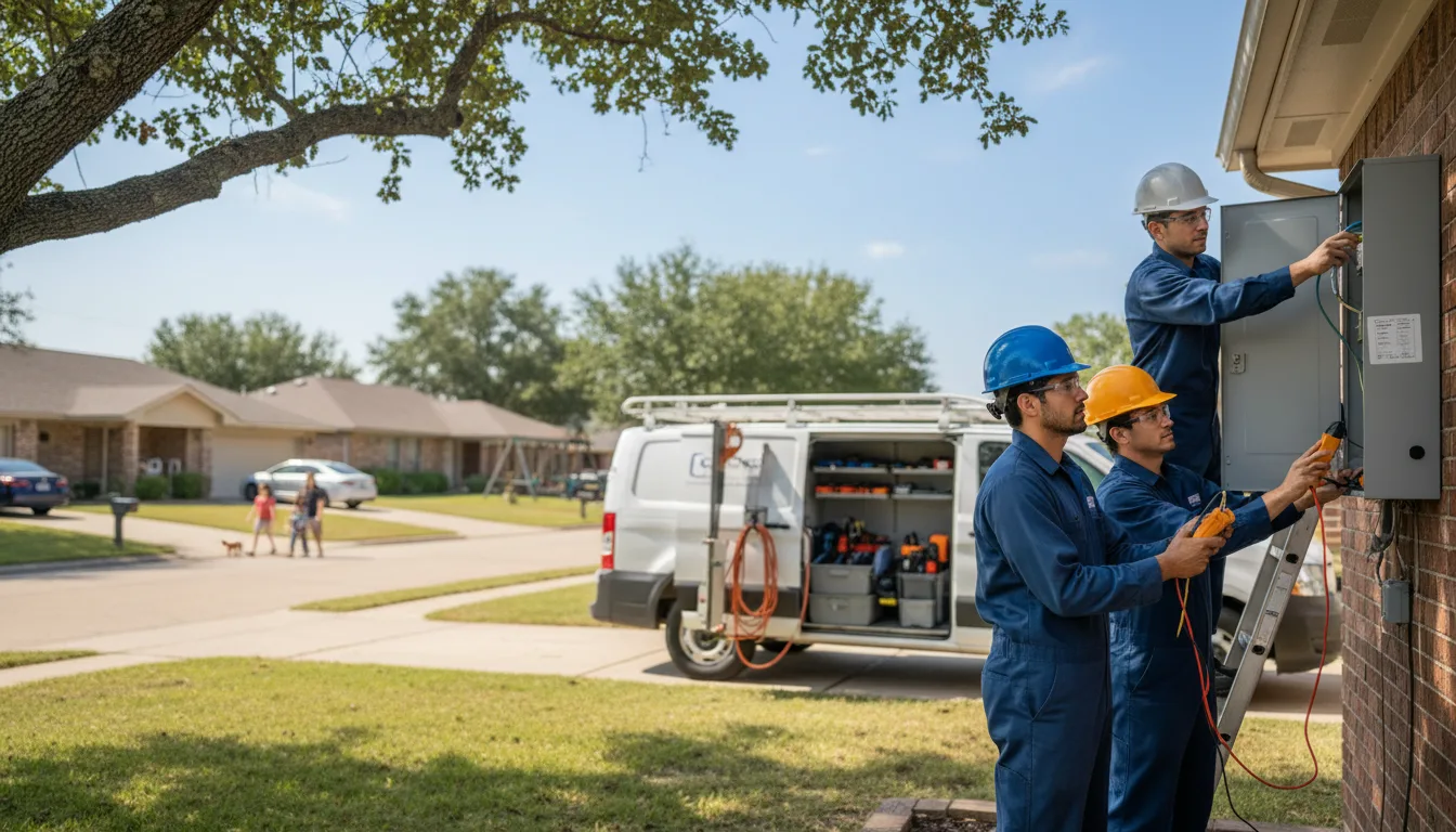 Certified electrician providing emergency electrical services in Marble Falls, AR